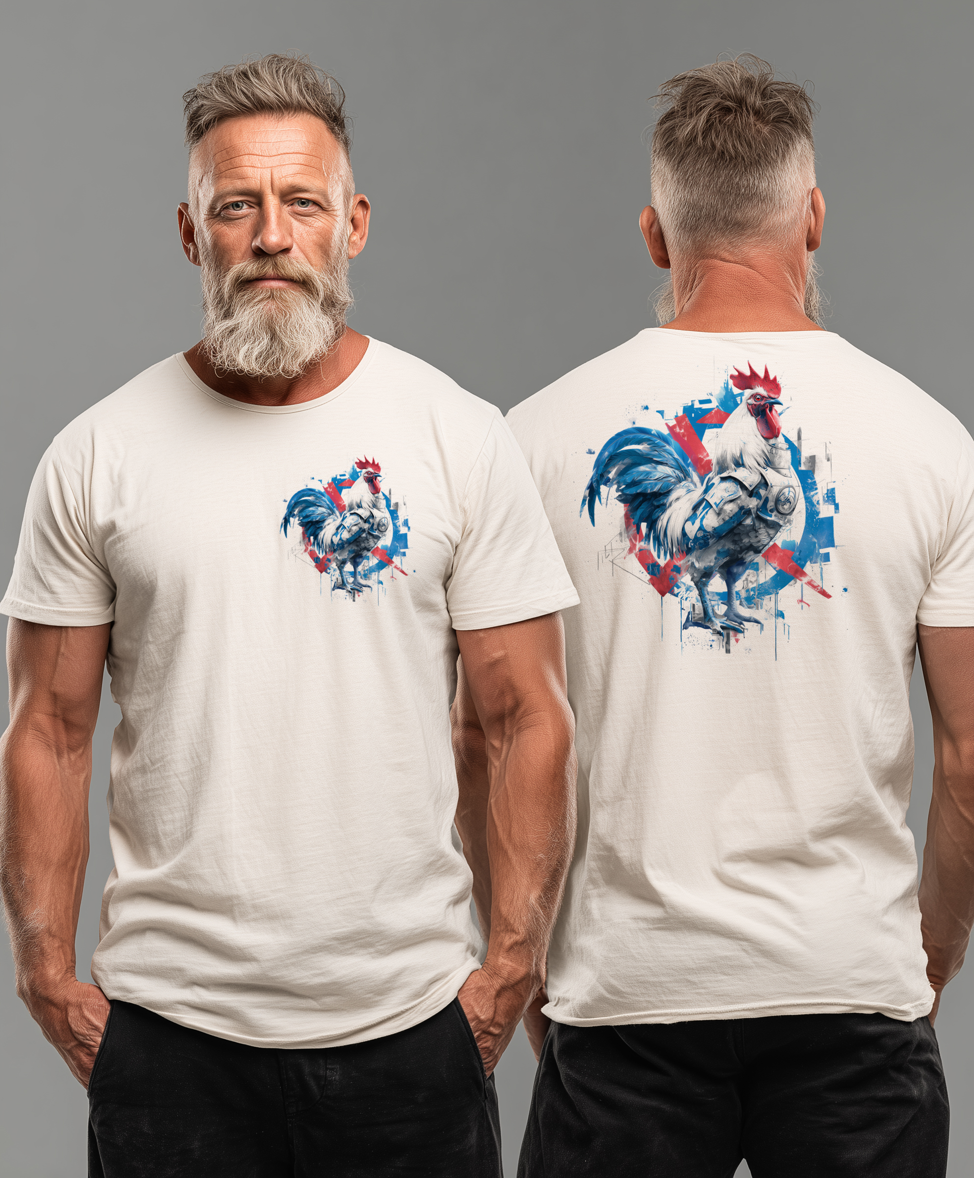 "Coq Français Street Art - Camiseta Fit