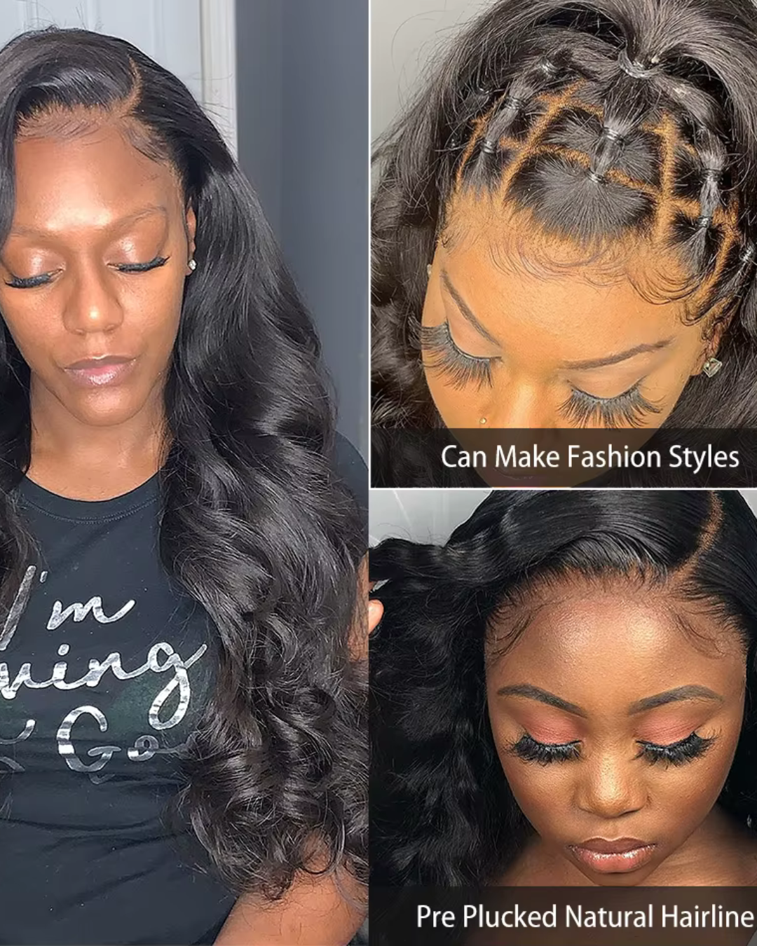 Pre Plucked 13x4/13x6 HD Transparent Lace Frontal Wigs Human Hair 180% Density Glueless Human Wigs with Baby Hair