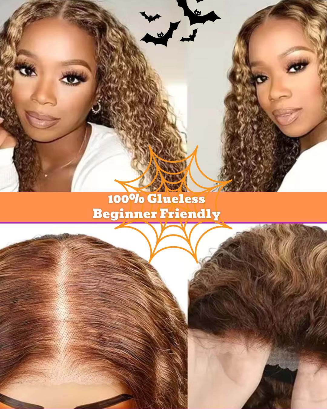 Highlighted Blonde Curly HD Lace Frontal Wig