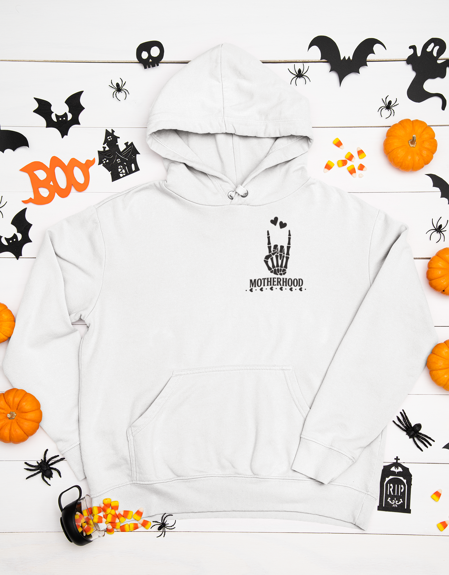Motherhood Skeleton Hand Hoodie