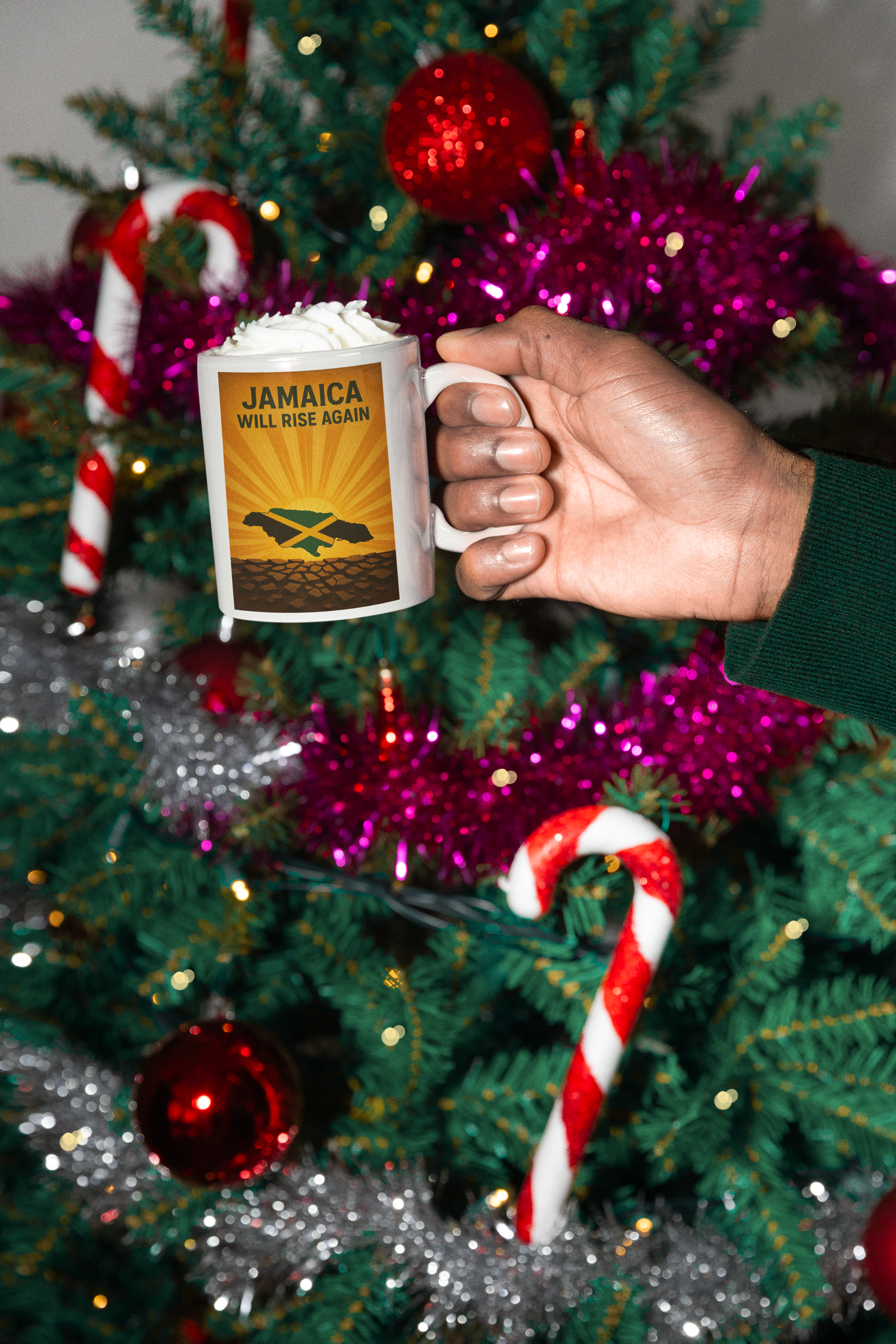 Jamaica Souvenir Mug/Jamaica Will Rise Again | Accent Coffee Mug (11, 15oz)