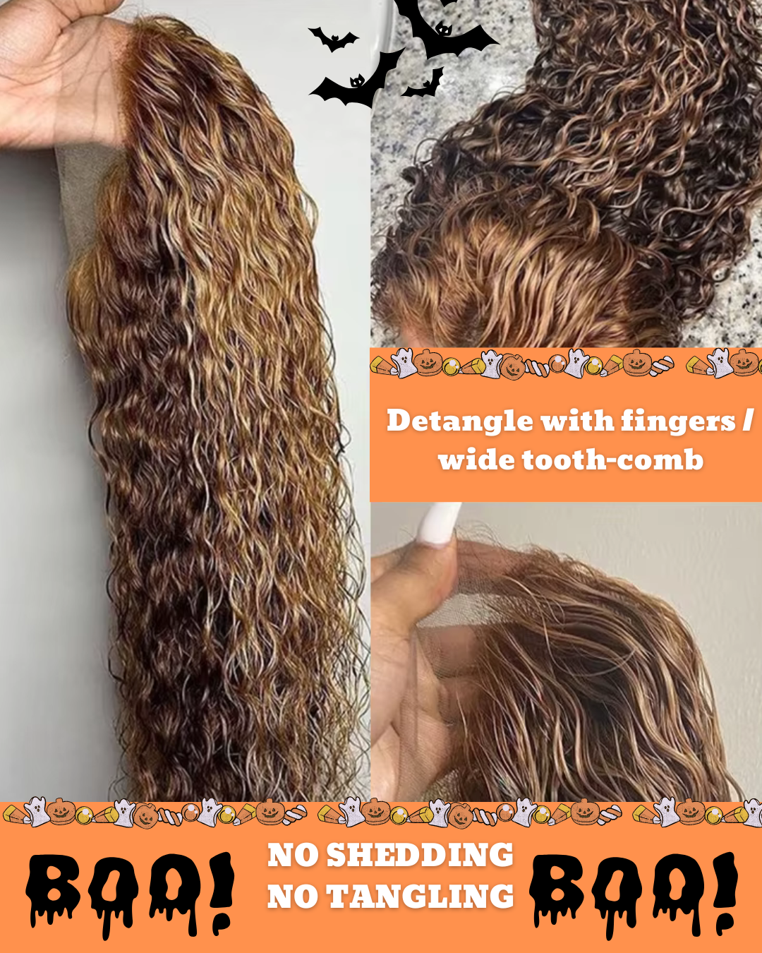 Highlighted Blonde Curly HD Lace Frontal Wig