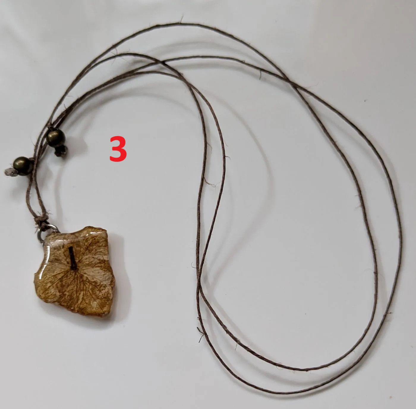 Collier bohème hortensia à fleur plate