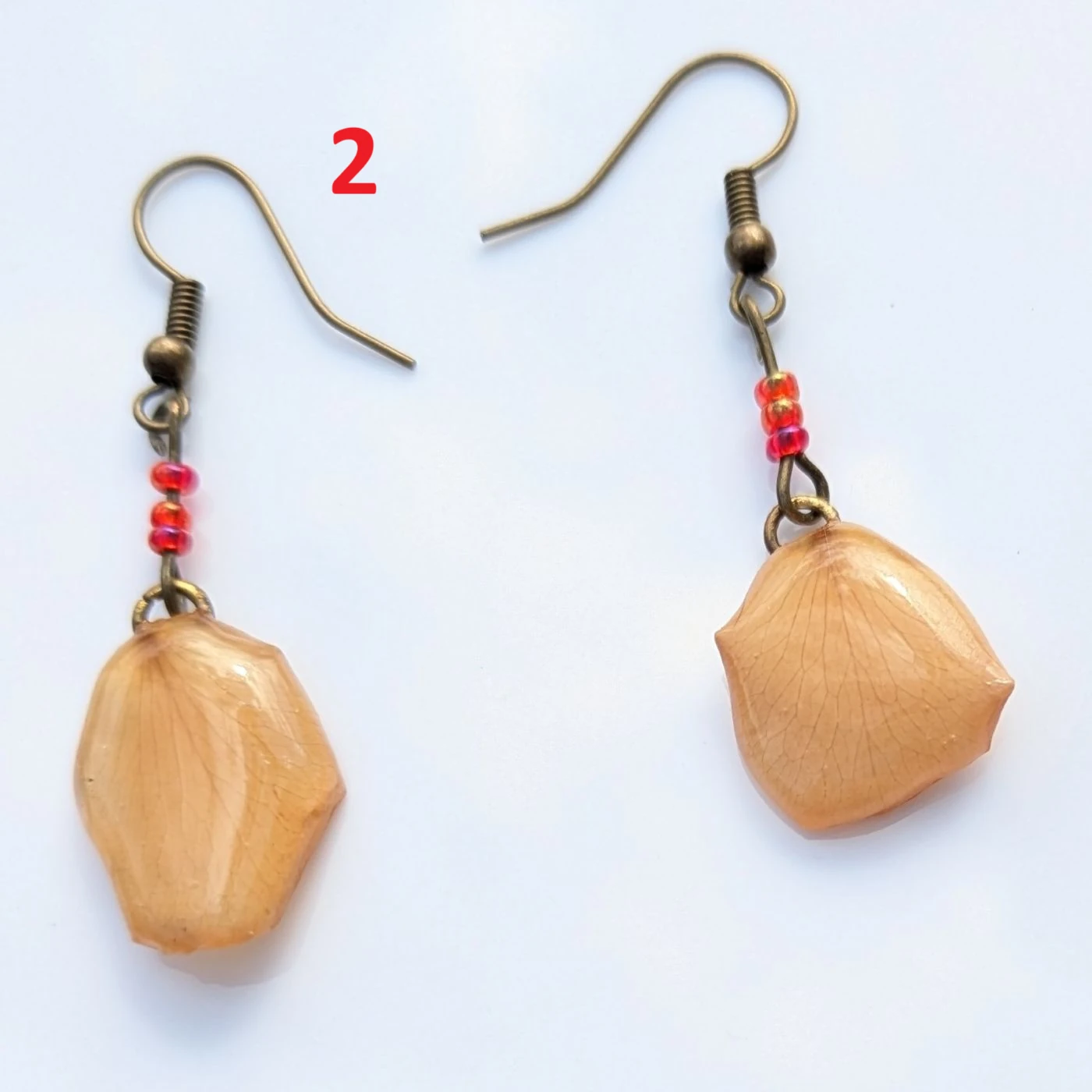 Boucles d'oreilles bohème pétale de rose