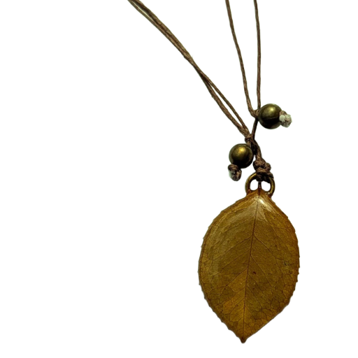 Collier bohème feuille de rosier