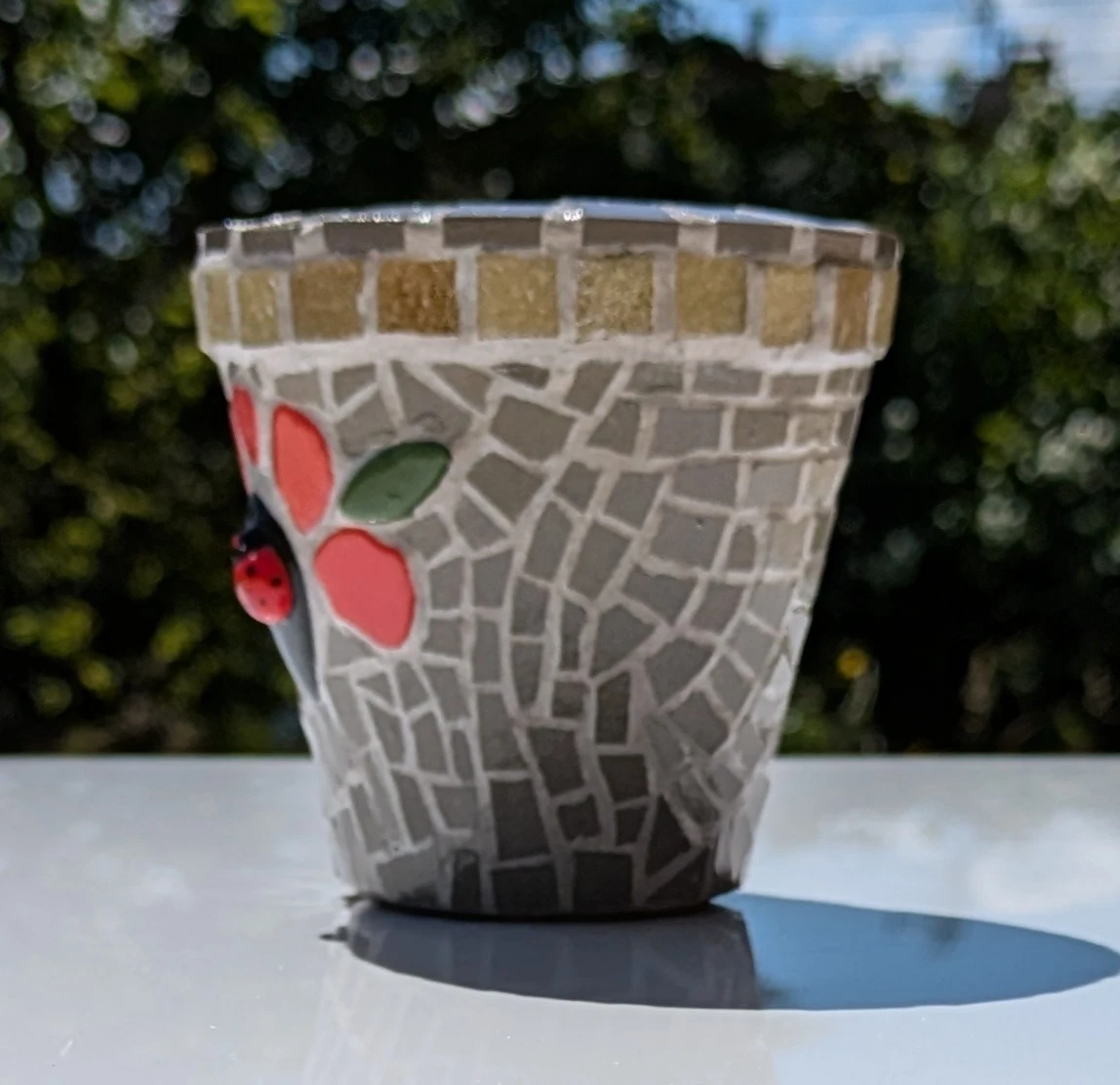 Pot de fleurs en mosaïque "Florette"