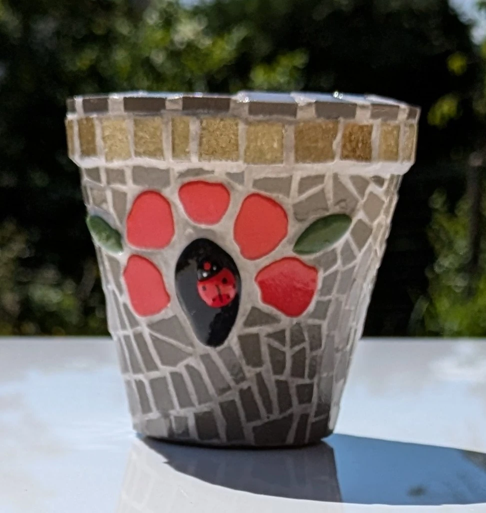 Pot de fleurs en mosaïque "Florette"