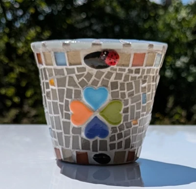 Pot de fleurs en mosaïque "Zéfoline"
