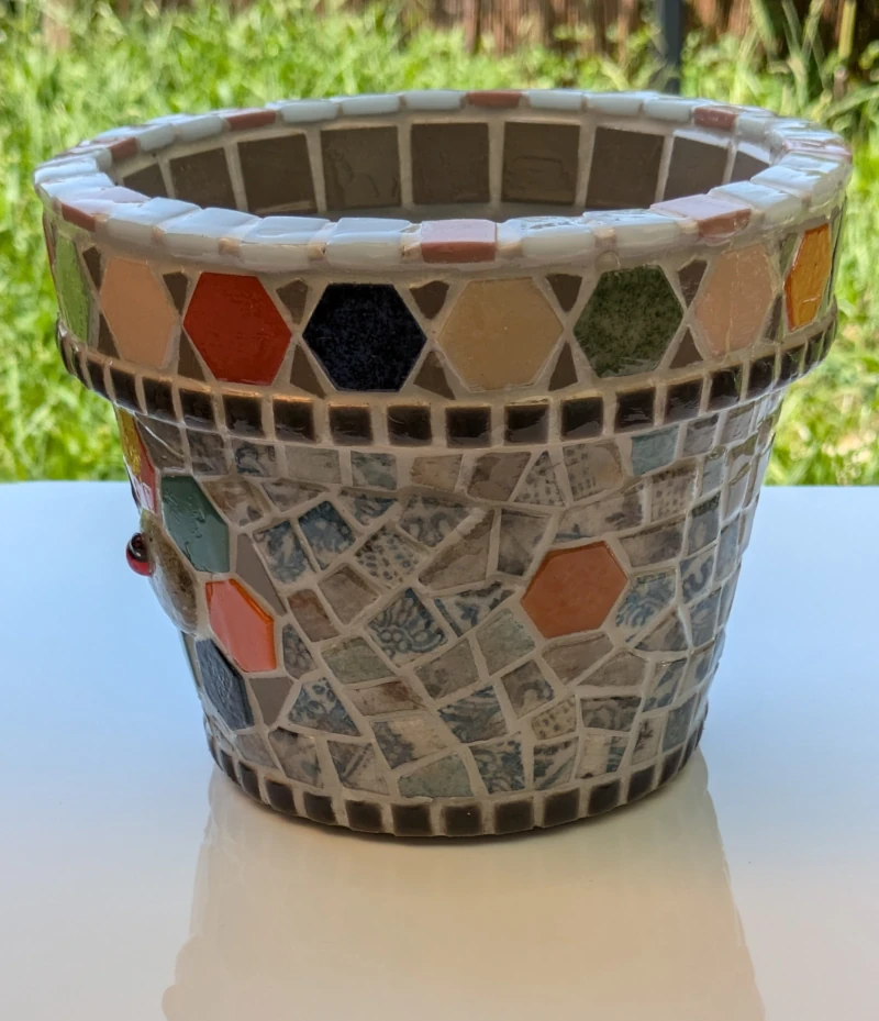 Pot de fleurs en mosaïque "Dantza"