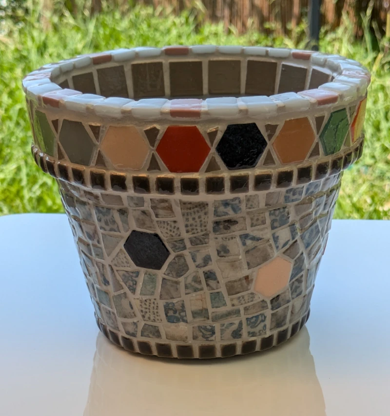 Pot de fleurs en mosaïque "Dantza"