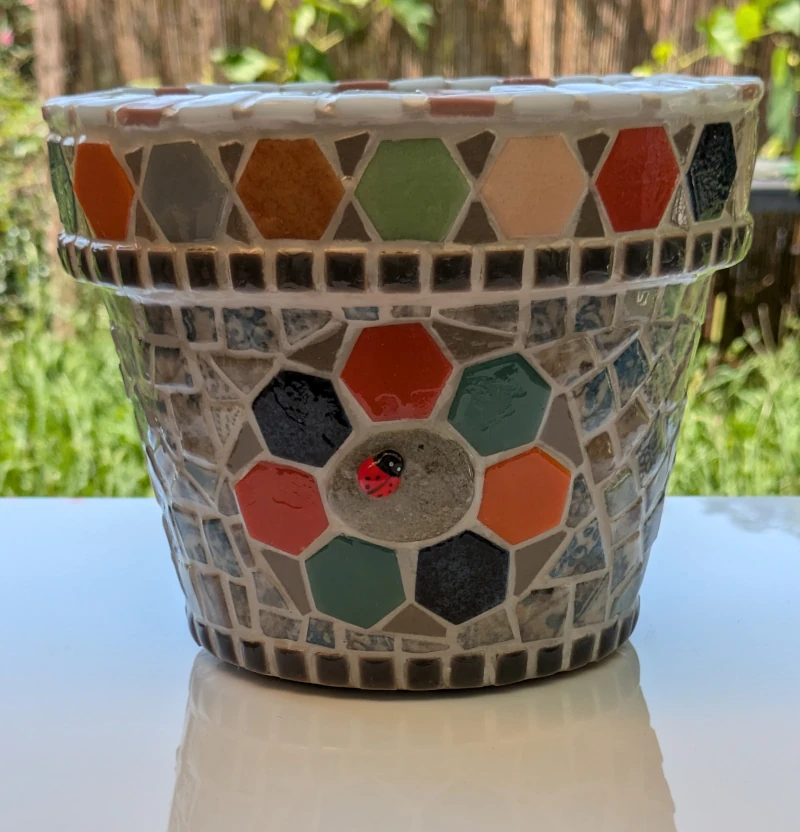 Pot de fleurs en mosaïque "Dantza"