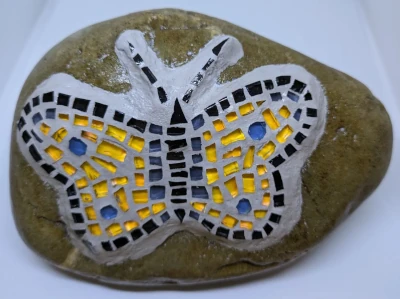 Serre-livre mosaïque papillon