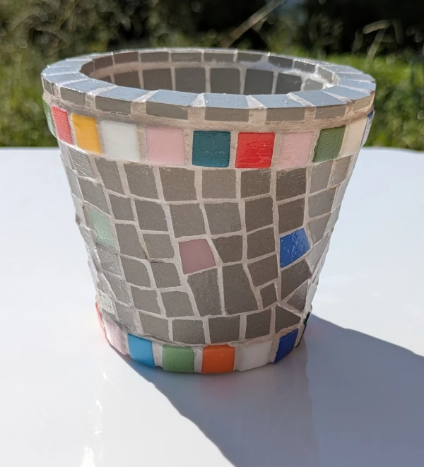 Pot de fleurs en mosaïque "Amaia"