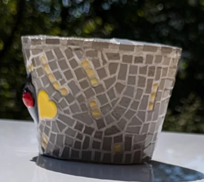 Pot de fleurs en mosaïque "Coccilune"