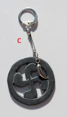Porte-clés – Bijoux de sac "Croix Basque en ardoise"