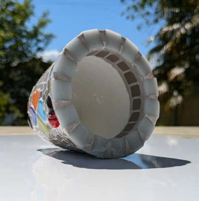 Pot de fleurs en mosaïque "Zéfoline"