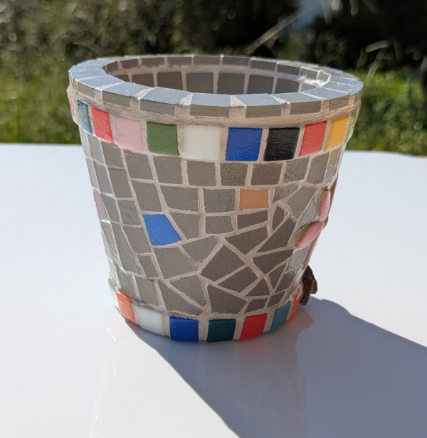 Pot de fleurs en mosaïque "Amaia"