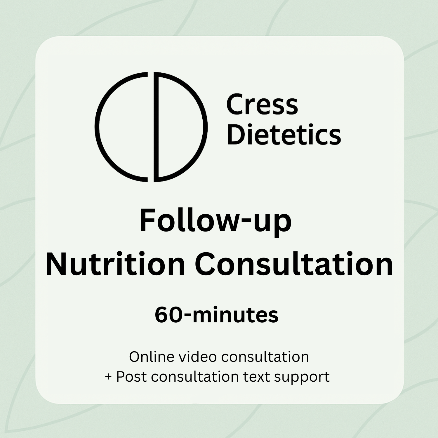 Follow-up Nutrition Consultation 60-min