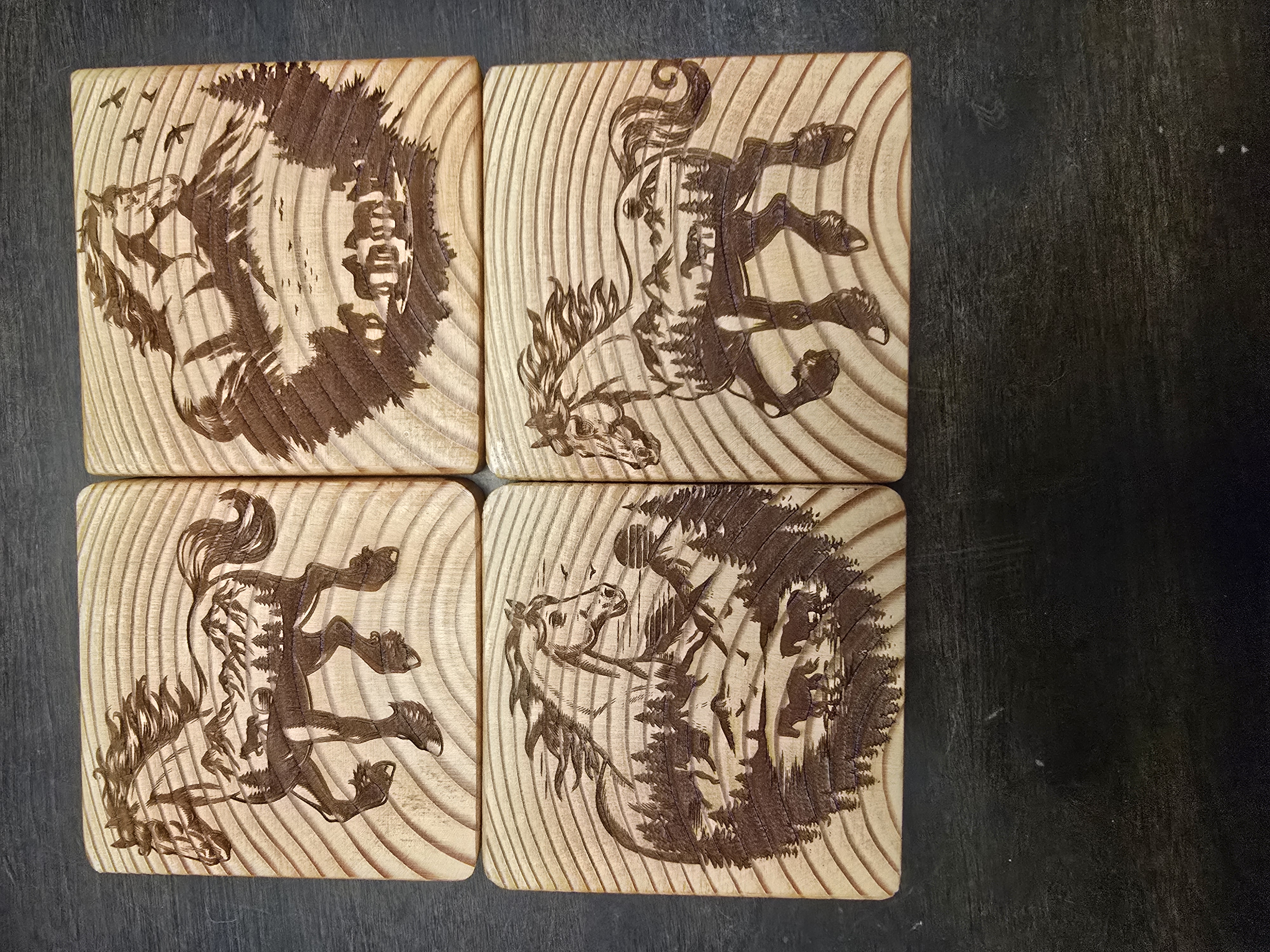 Engraved Wooden Coasters