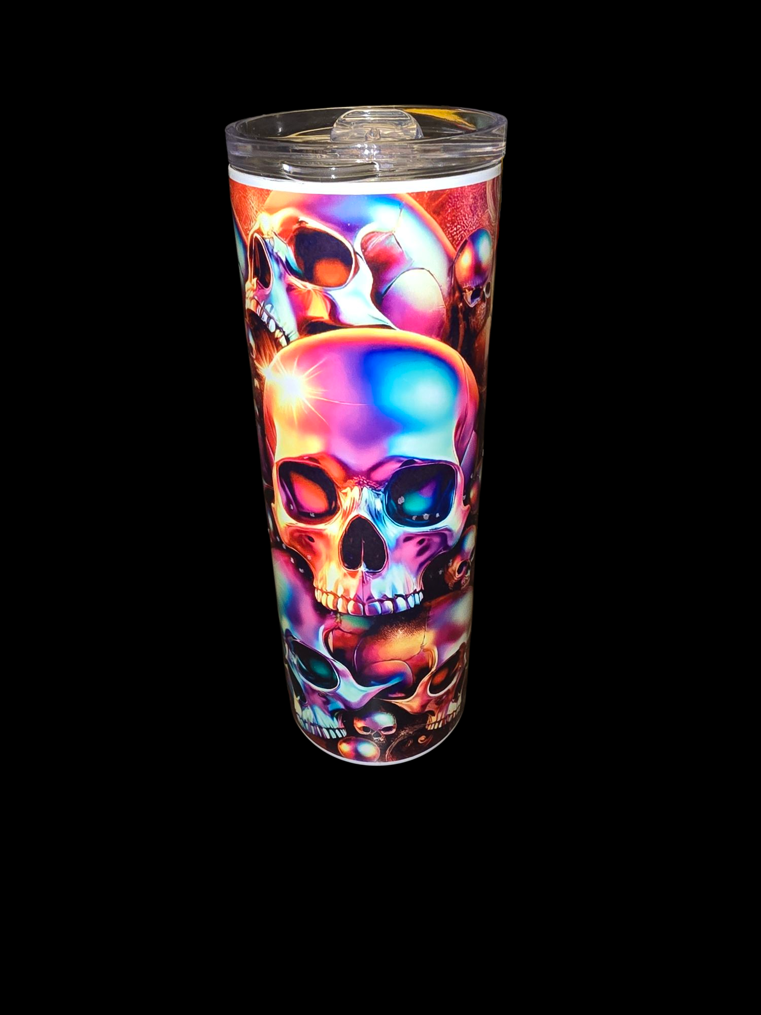 Glow in the Dark 20oz Skinny Skull Tumbler