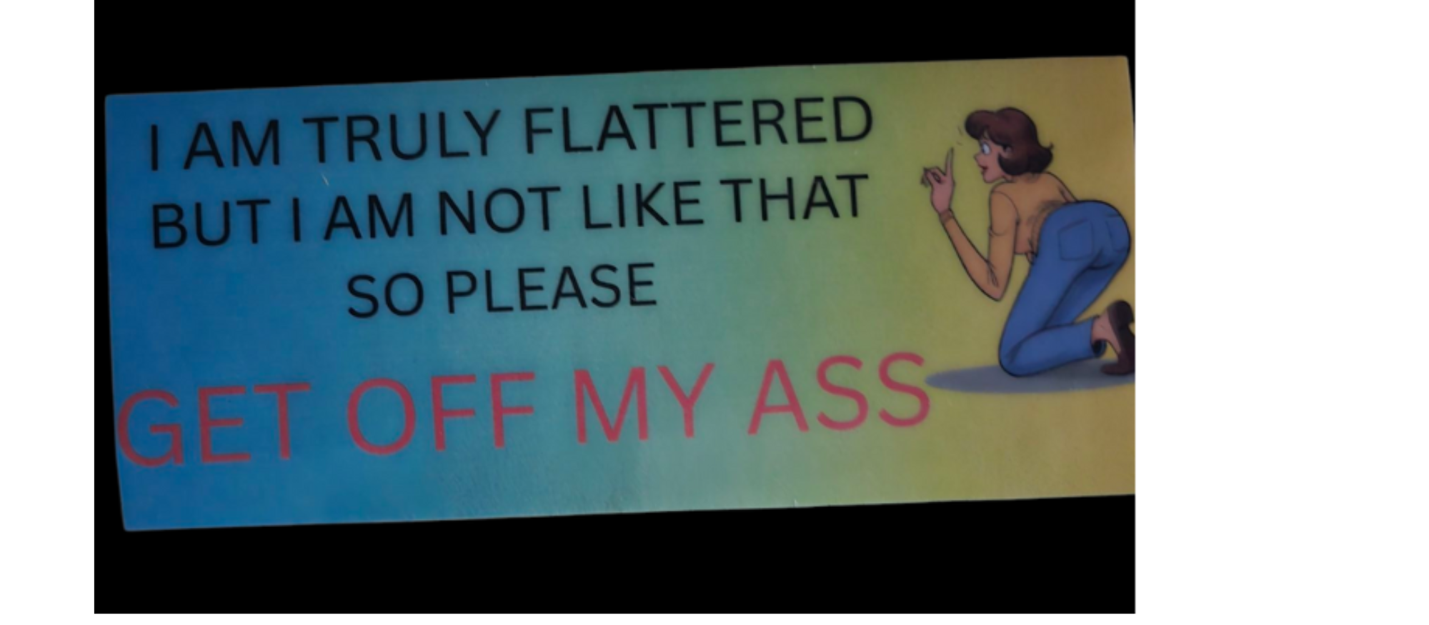 Funny Anti Tailgaters Bumper Sticker
