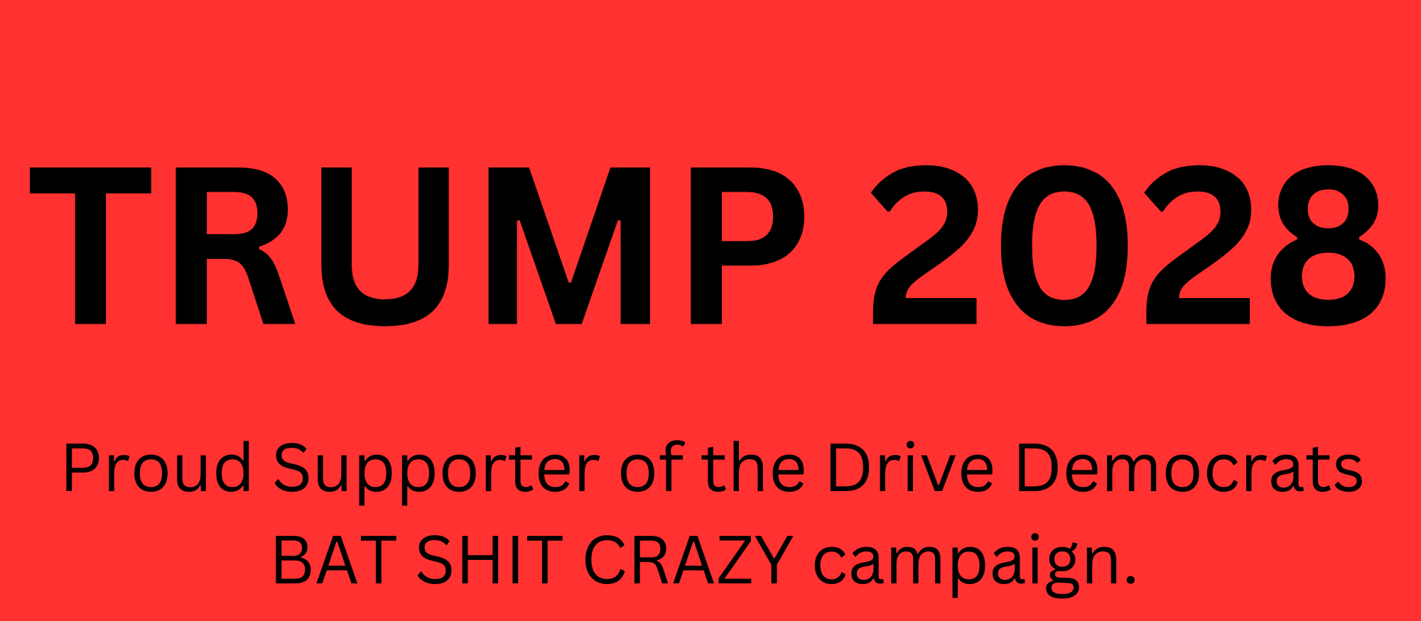 TRUMP 2028 Supporter Sticker