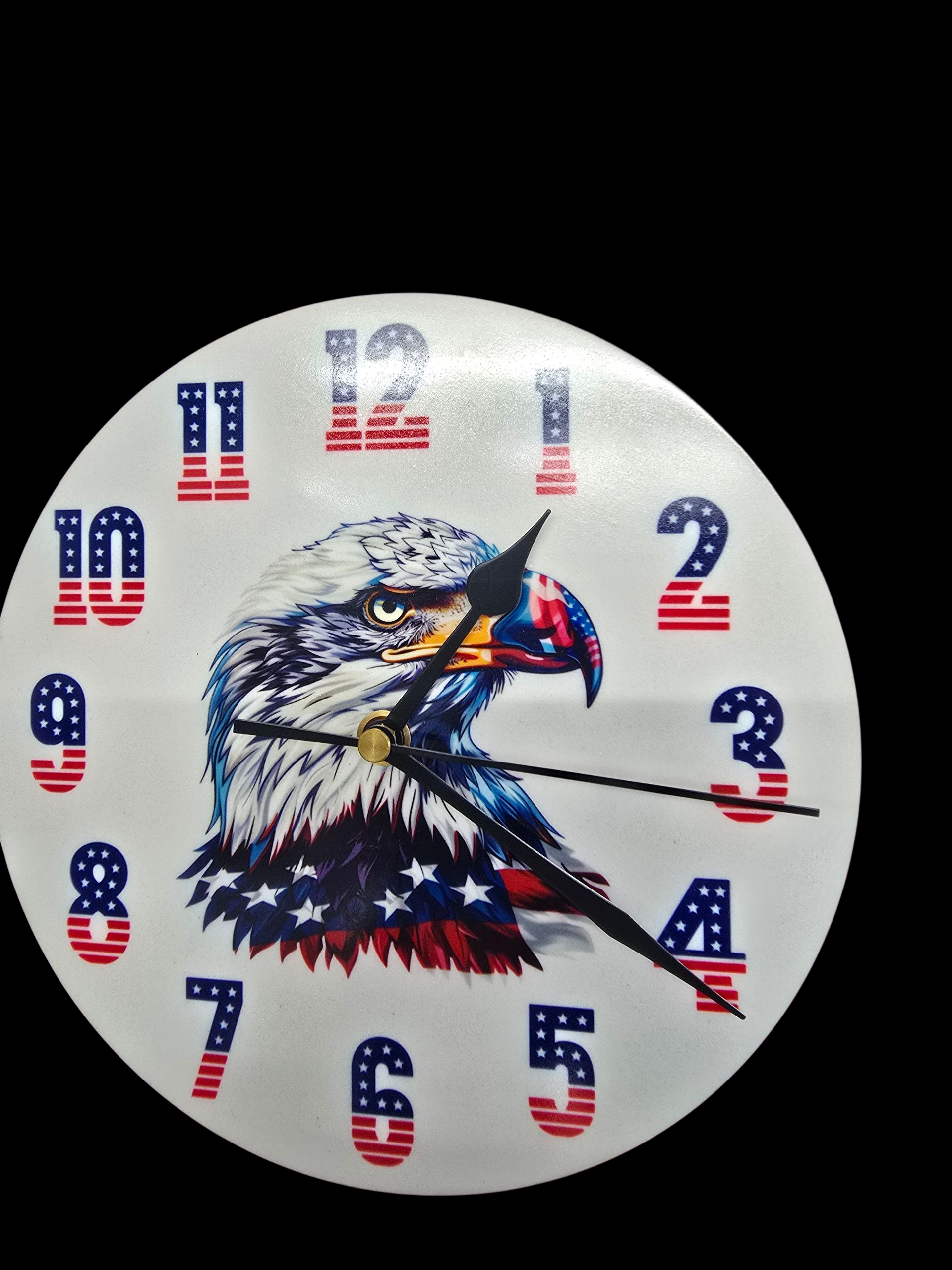 Patriotic Eagle Wall Clock