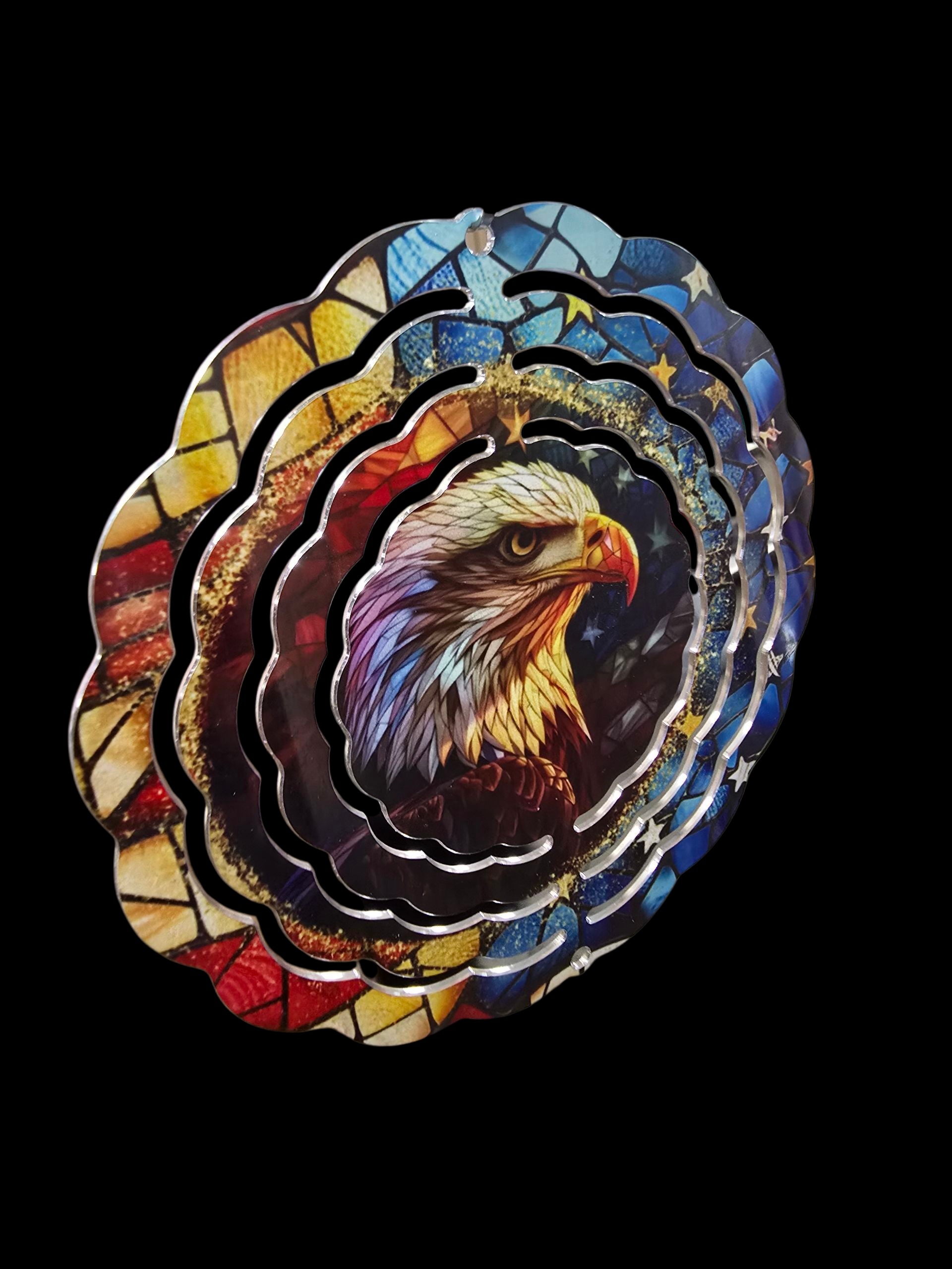 Bald Eagle Metal Wind Spinner