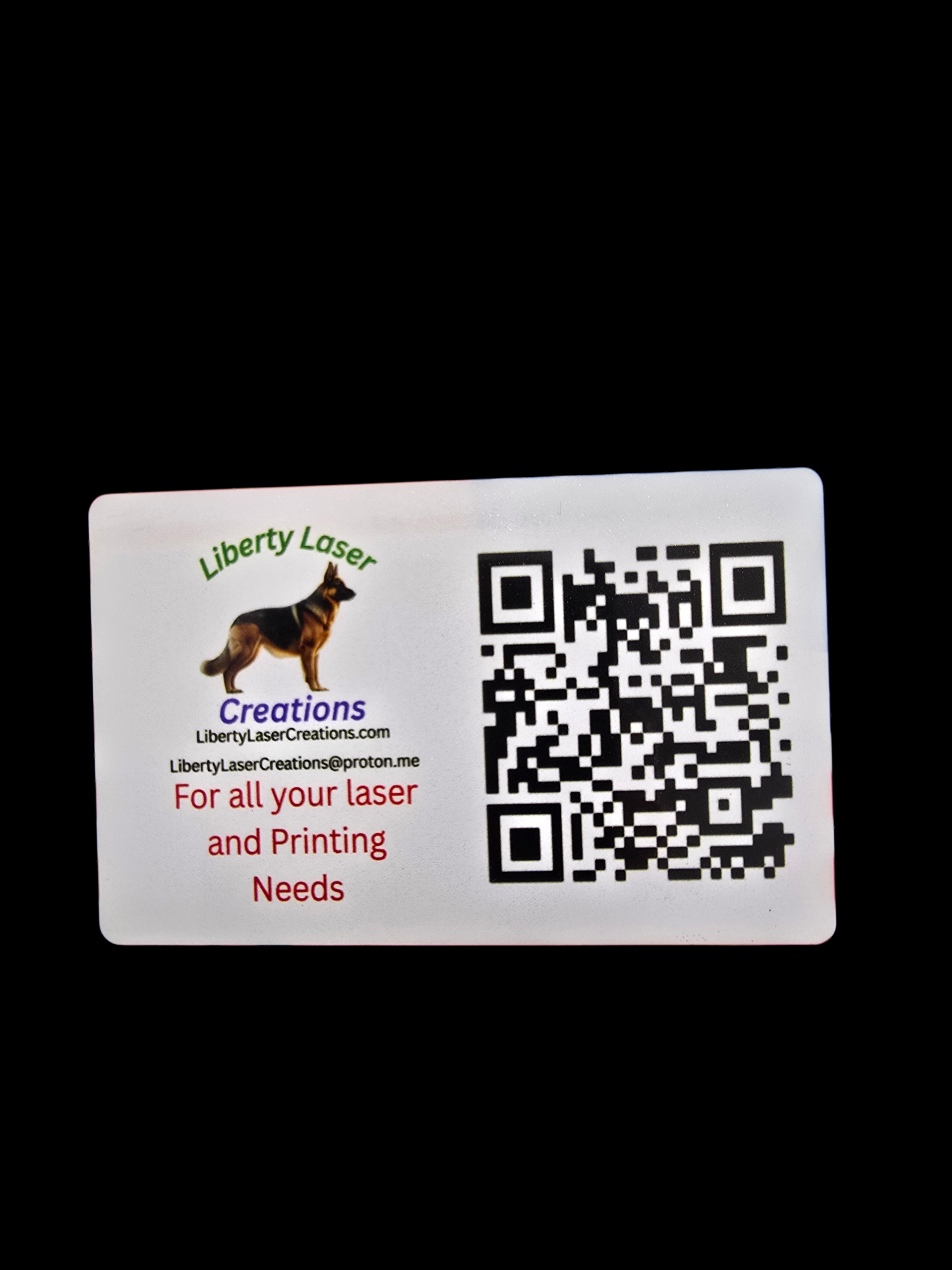 Custom metal, (Aluminum) Business Cards