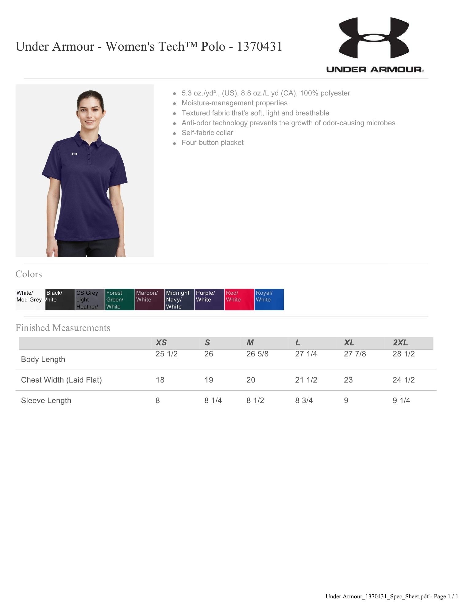 Under Armour Women's Tech Polo