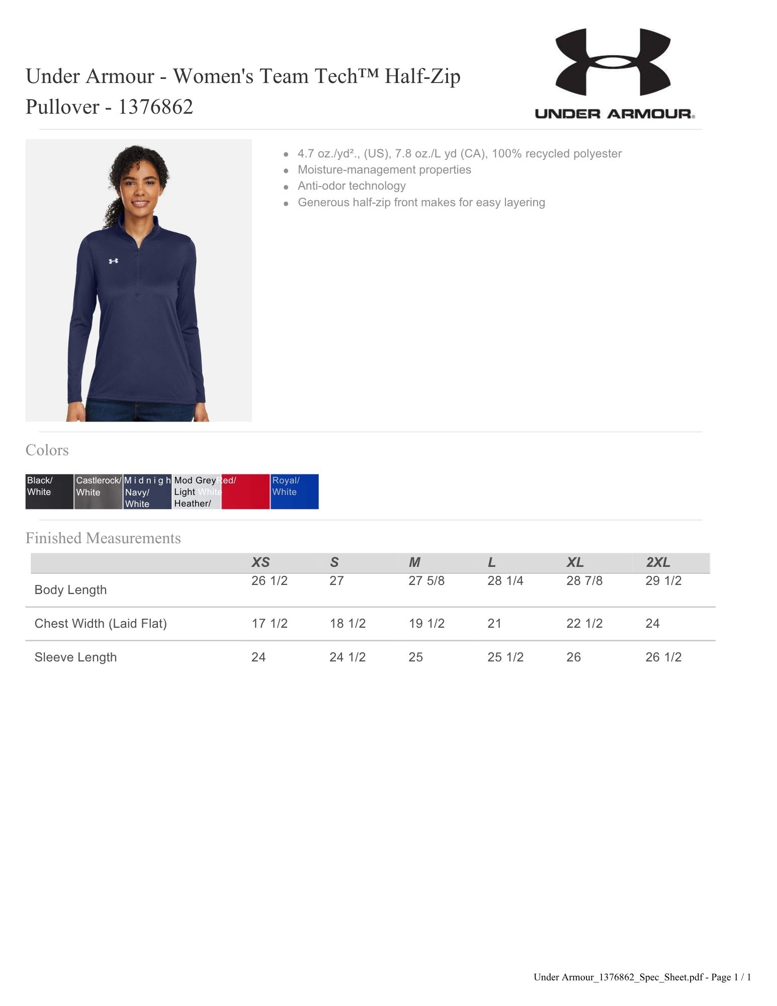 Under Armour Women's Team Tech™ Half-Zip Pullover