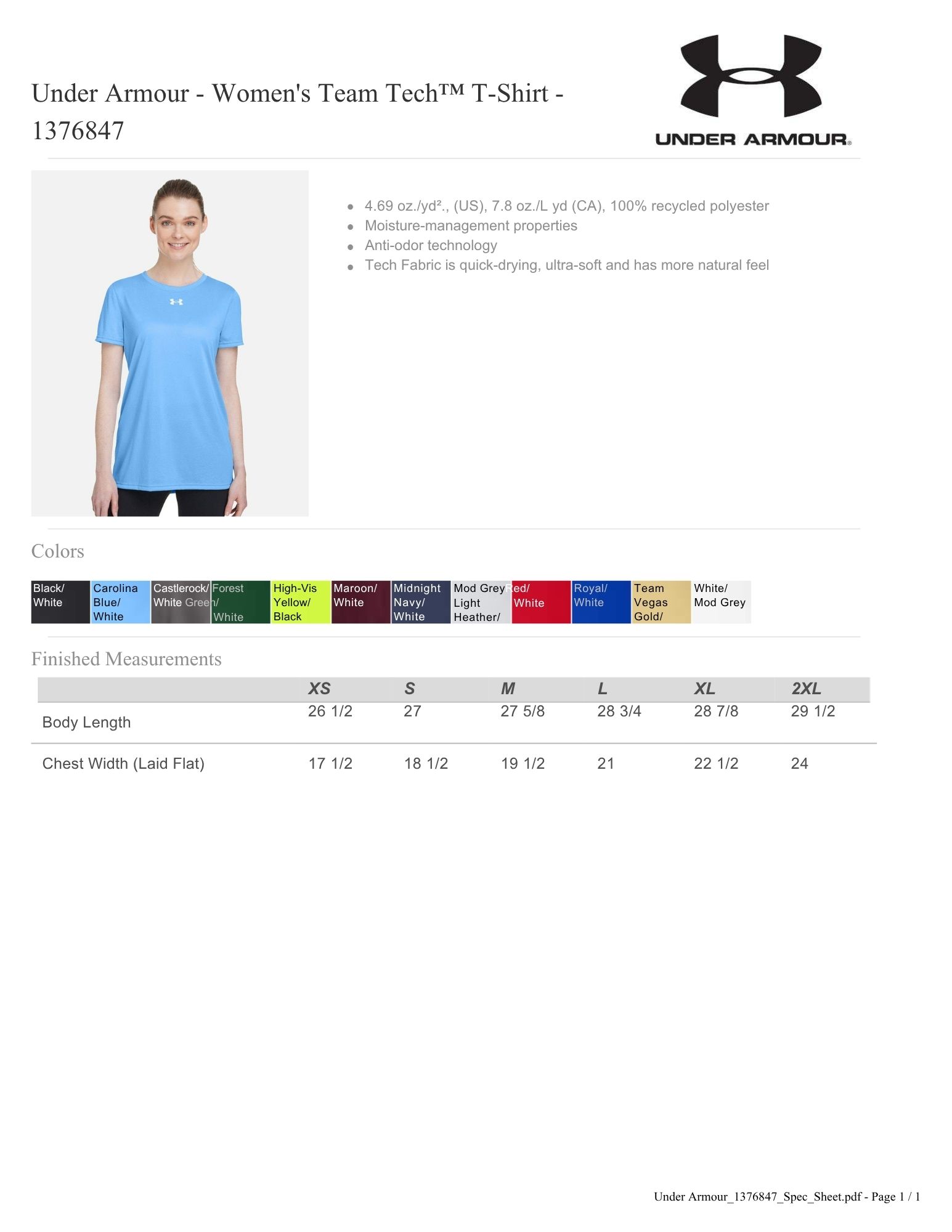 Under Armour Women's Team Tech™ T-Shirt