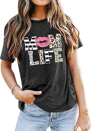 Mom Life T-Shirt  (redirected to Amazon at checkout #ad”)