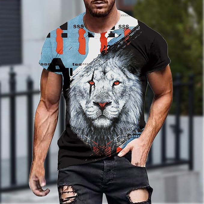 Men's Graphic Lion T-Shirt (redirected to Amazon at checkout #ad”)