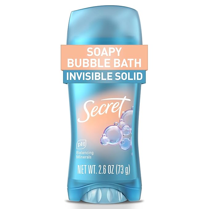 Secret Soapy Bubble Bath Invisible Solid Deodorant (redirected to Amazon at checkout #ad”)