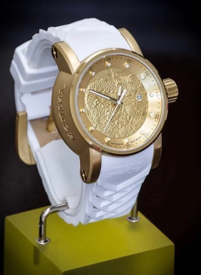 Relogio invicta Yakuza Automatico 100% Original Banhado a Ouro