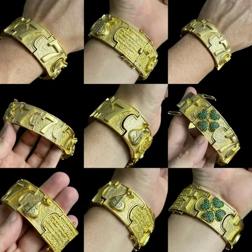 Pulseira de Ouro Decorativa