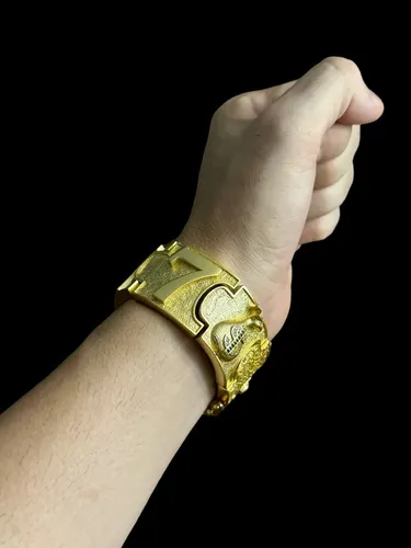 Pulseira de Ouro Decorativa