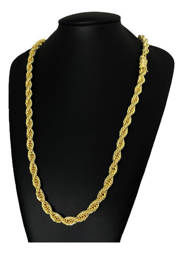 Cordão Baiano 8mm Luxo Banhado A Ouro 18k