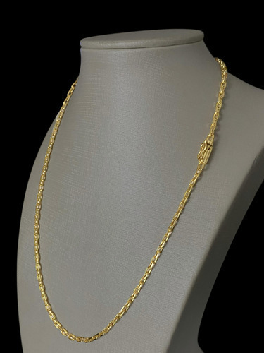 Cordão Cadeado 2mm Feminino Luxo Banhado A Ouro 18k
