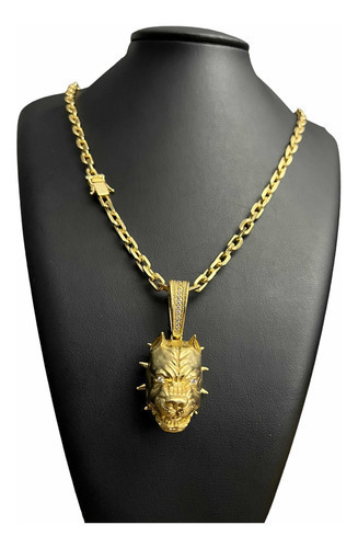 Cordão Cadeado 6mm Masculino Banhado Ouro 18k Luxo