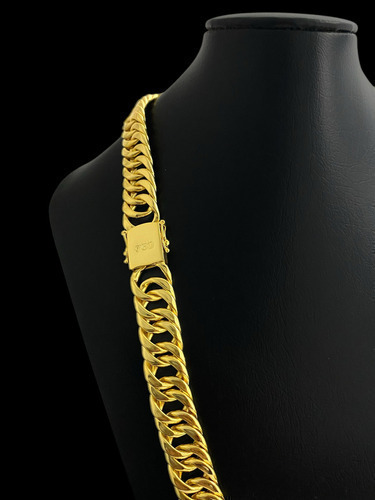 Cordão Grumet Oca 10mm Banhado A Ouro 18k