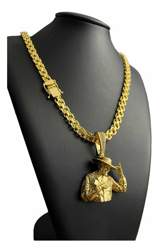 Cordão Grumet 13mm + Pingente O Máskara Banhado A Ouro 18k