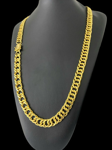 Cordão 11mm Grumet Banhado A Ouro 18k Masculino Luxo