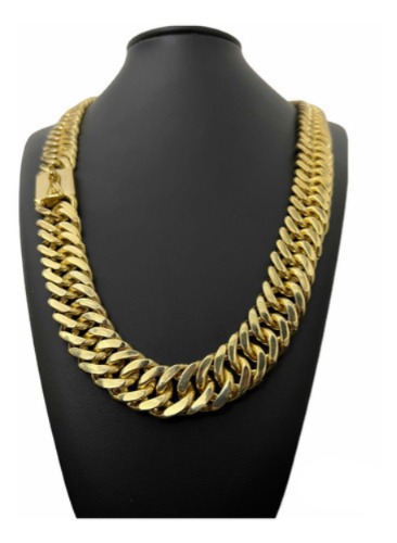 Cordão Grumet Lacraia 18mm Banhado A Ouro 18k Luxo