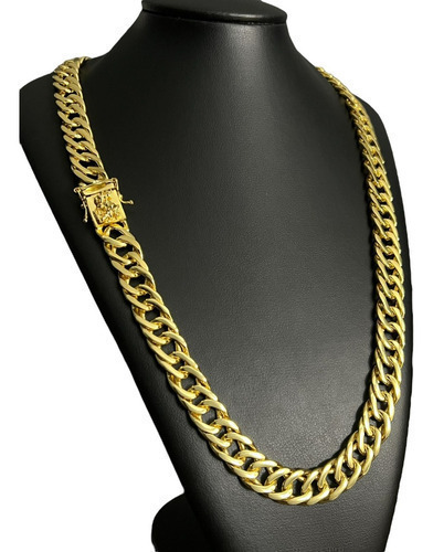 Cordão 15mm Grumet Fecho São Jorge Especial Banhado A Ouro