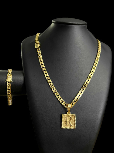 Cordão Pulseira Pingente 7mm Lacraia Grumet Banhado 18k Top