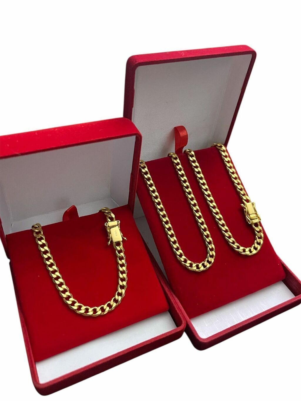 Cordão + Pulseira Pitbull 6mm Banhado A Ouro 18k Luxo