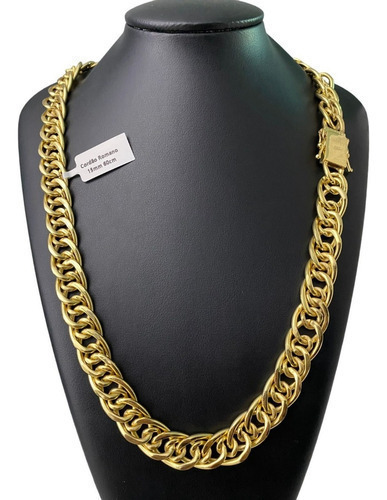 Cordão 15mm Romano Banhado A Ouro 18k