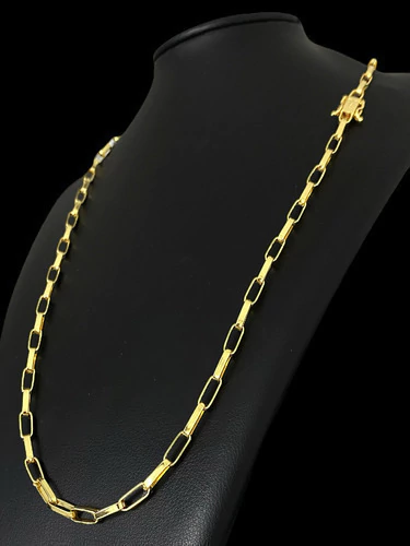 Cordão Tijolinho 5mm Banhado A Ouro 18k